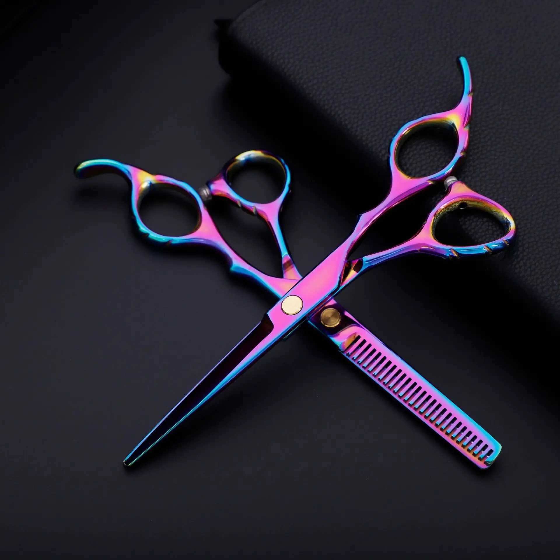 Professional 6" Barber Scissors Japanese Steel Hair Thinning Cutting Shears Ergonomic Hairdressing Scissors for Salon/Home Z260901 - view 4
