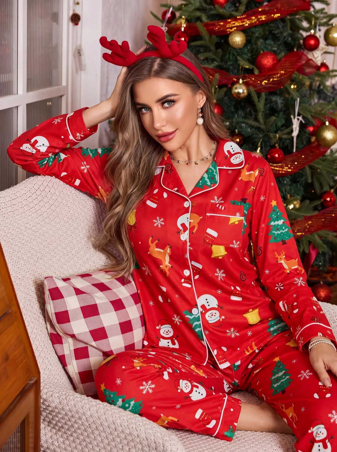 Pajama Set Woman Pyjamas Women Pajamas for Lady Loungewear Sets Woman Christmas 2 Piece Set Night Wear Female Women's NightgownT260831 - view 6