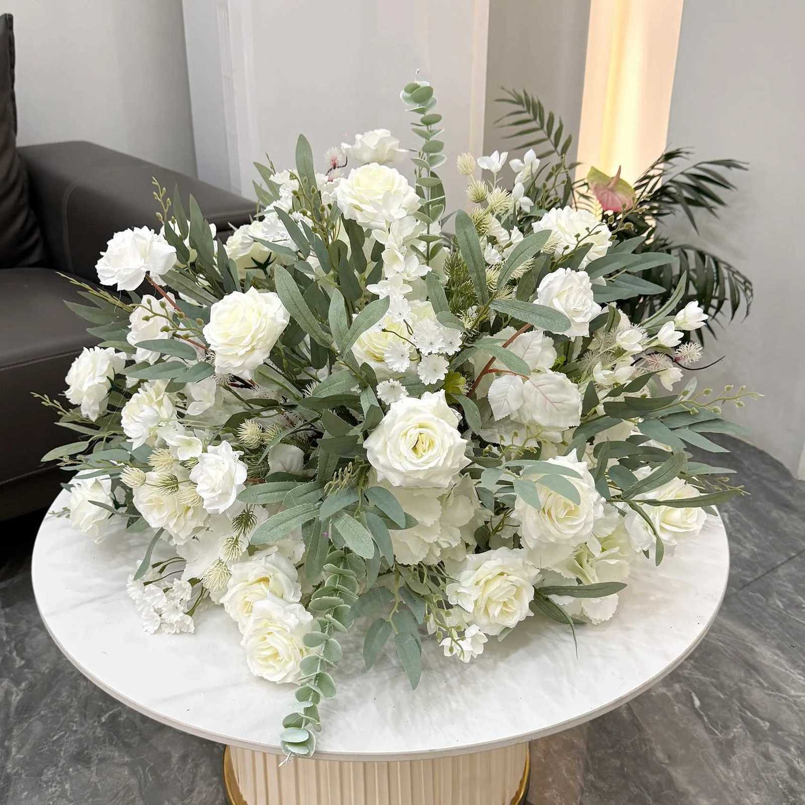 Green Artificial Plant Flower Luxury Ball Floral Arrangement Table Centerpieces for Wedding Aisle Banquet Party Event DecorN260831 - view 3