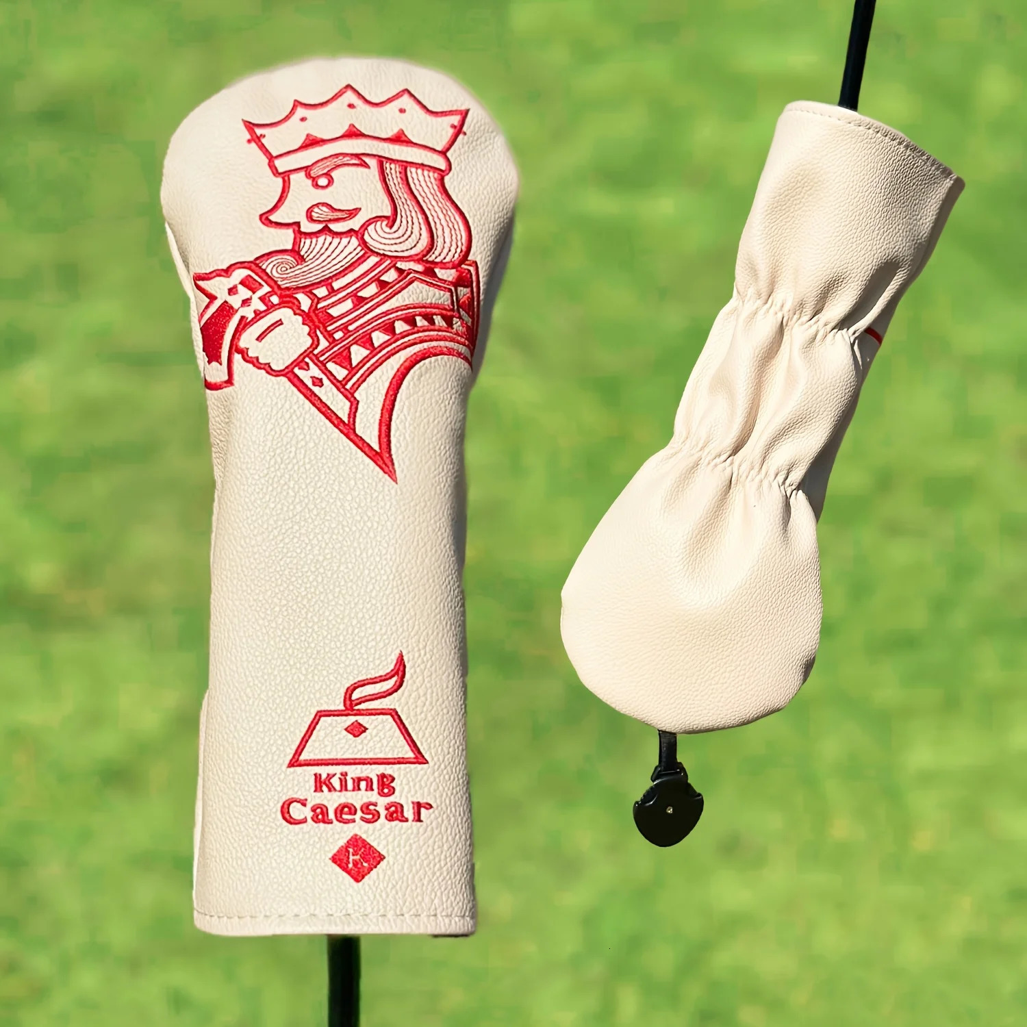 1pc4pcs Golf Club Head Covers Compatible for DriverFairwayHybrid Wood Heads PU Protective Headcovers with Warrior 260902 - view 6