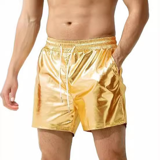 New European and American Cross Border Shiny Leather Shorts - view 5