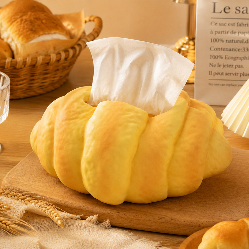 Hot selling croissant tissue box, home living room dining table, creative trend tissue box, novelty decoration wholesale - view 3