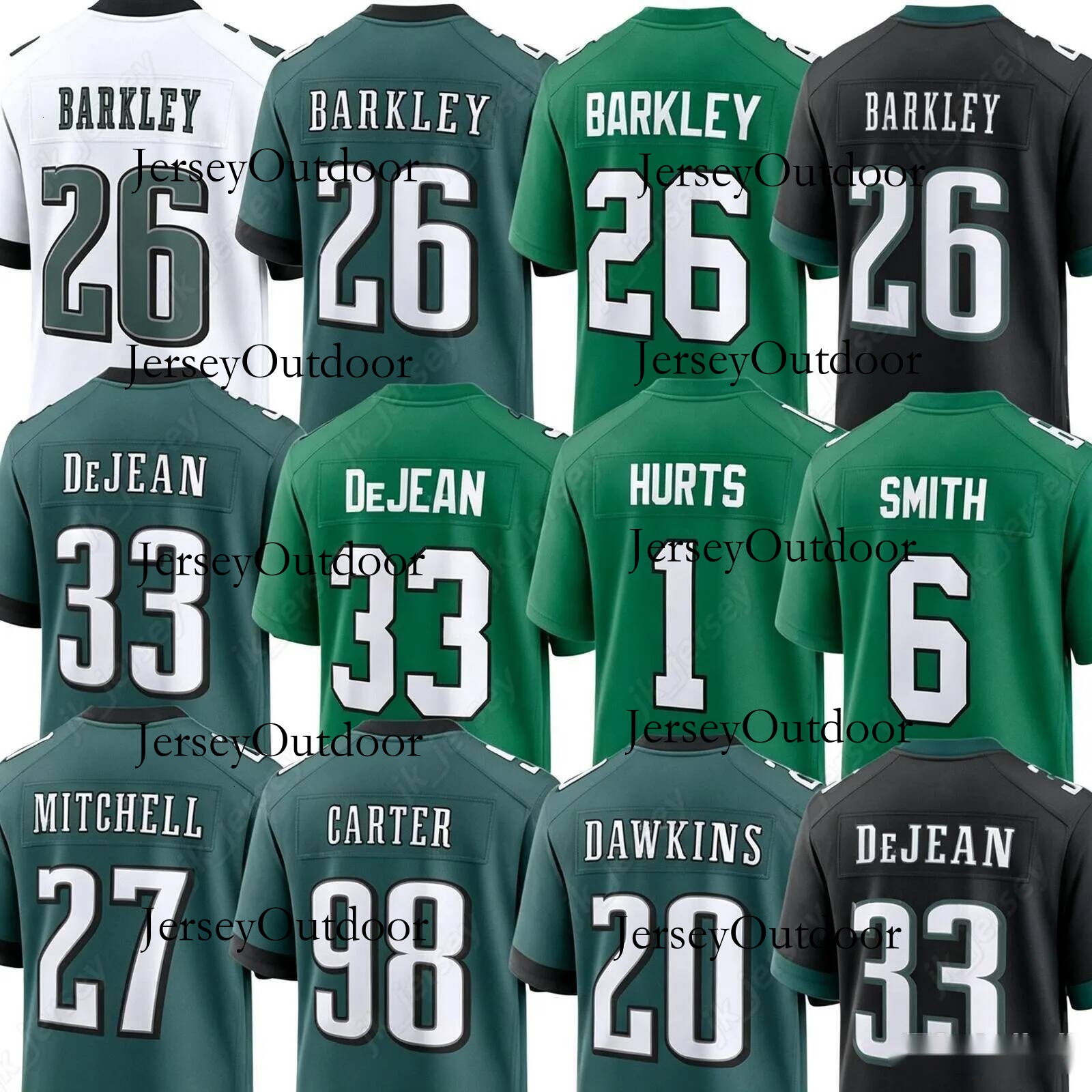 Makai Lemon Saquon Barkle Cooper DeJean AJ Brown DeVonta Hurts Jihaad Campbell Eli Stowers Brian Dawkins Nolan Smith Jr Jalen Carter Football