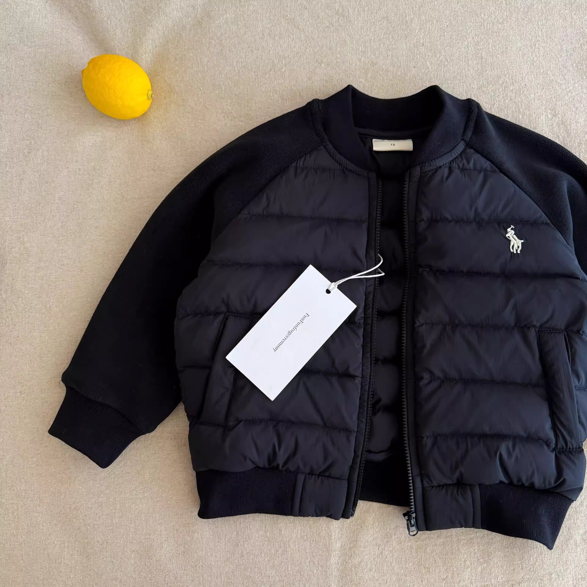 Free shipping Kids Clothing Children's thick spliced cotton jacket comfortable simple and warm - view 5