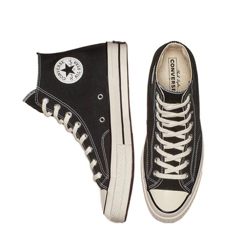 Converse Chuck 70 Classic Retro Black High Top Canvas Sneakers Lightweight Breathable Shoes Durable Non Slip Casual Footwear for Men Women Daily - view 5