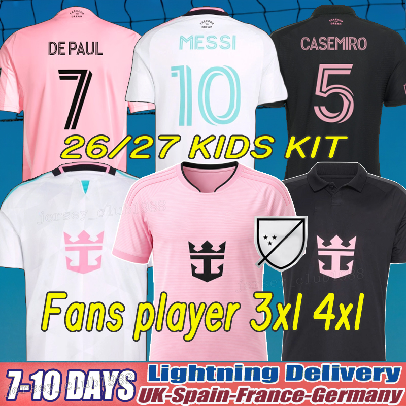 Interse Miami CF Maglia 26 27 Messi De Paul Casemiro Segovia Silvetti Berterame…