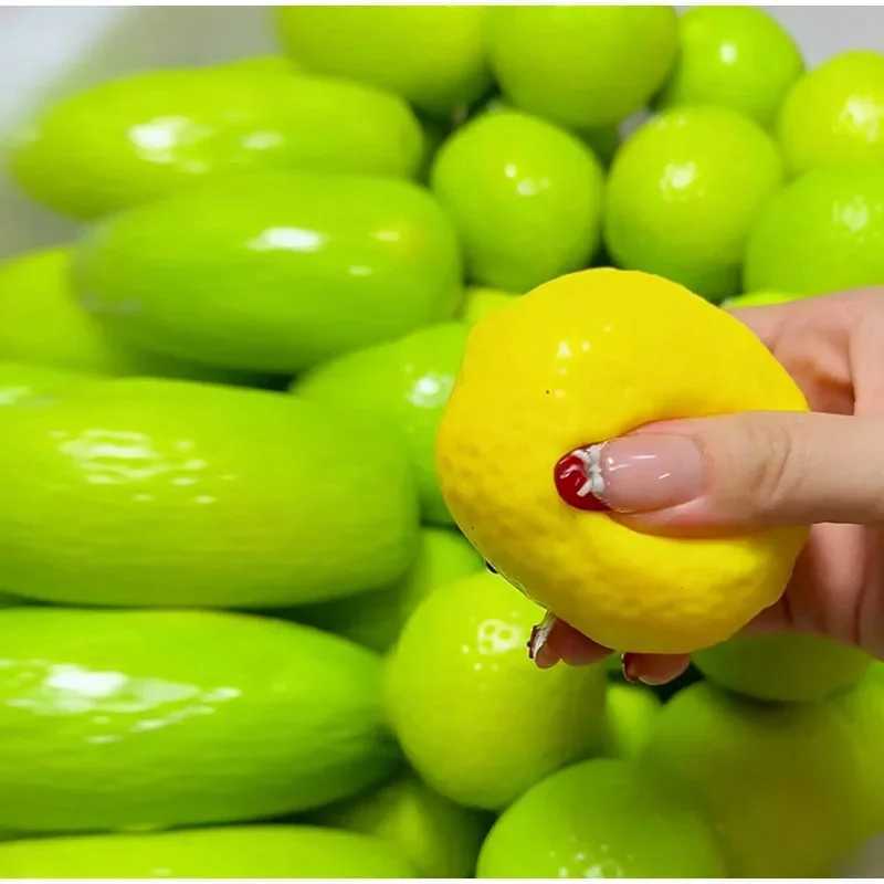 Handmade Crispy Lemon Stress Ball Squeeze Toy Color-Changing Fruit Crunchy Squishy Fidget Ball ASMR Sensory Stress Relief Toy S260902L0Q2 - view 5