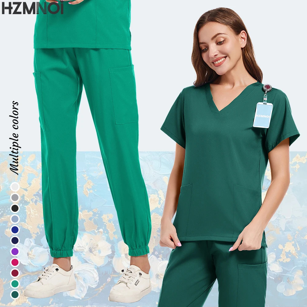 Scrubs Sets Hospital Uniforms Women Scrub Tops Pant Nurses Accessories Dental Clinic Spa Pet Workwear Clothes 260901 - view 4
