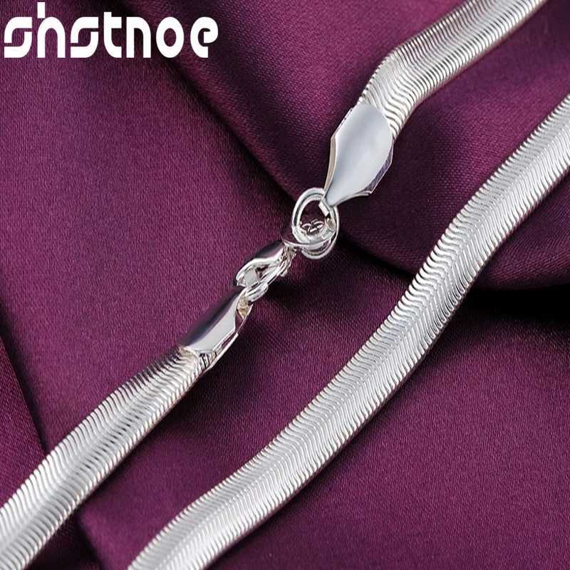 Snake 18K Gold 6mm Flat 16/18/20/22/24/26 Inch Chain Necklace For Women Man Engagement Wedding Fashion Charm Jewelry J260901 - view 7