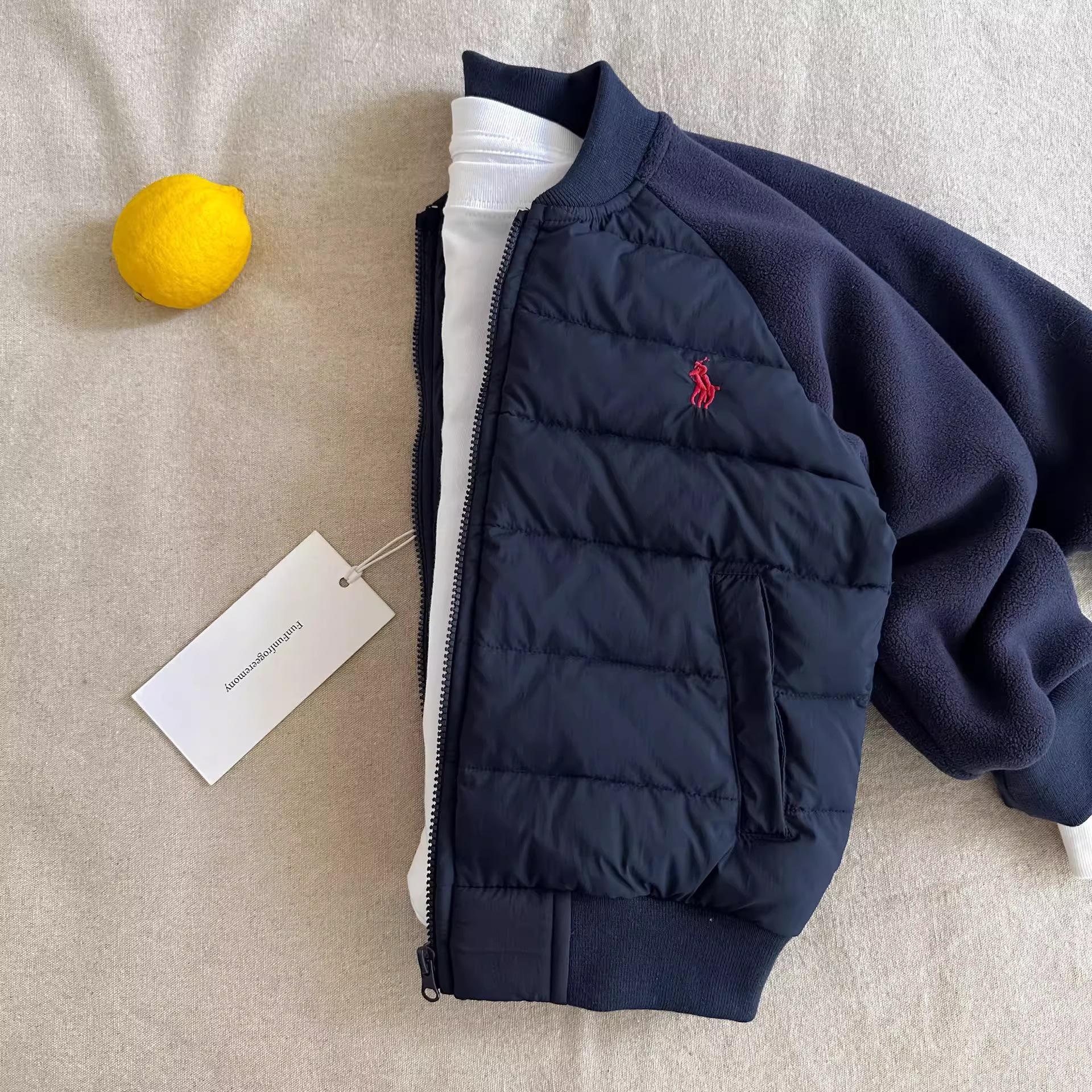 Free shipping Kids Clothing Children's thick spliced cotton jacket comfortable simple and warm - view 7