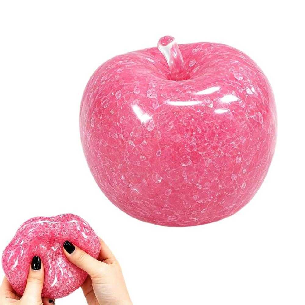 Icy Slush Apple Squishy Toy Glitter Liquid Sand Stress Relief Slow Rising Fidget Sensory Desk Decor Gift 3 Colors Slushy Texture S260902AMQG
