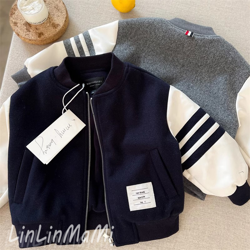 Free shipping Kids Clothing Fashionable and minimalist children's coat loose fit coat stylish and thick coat - view 8
