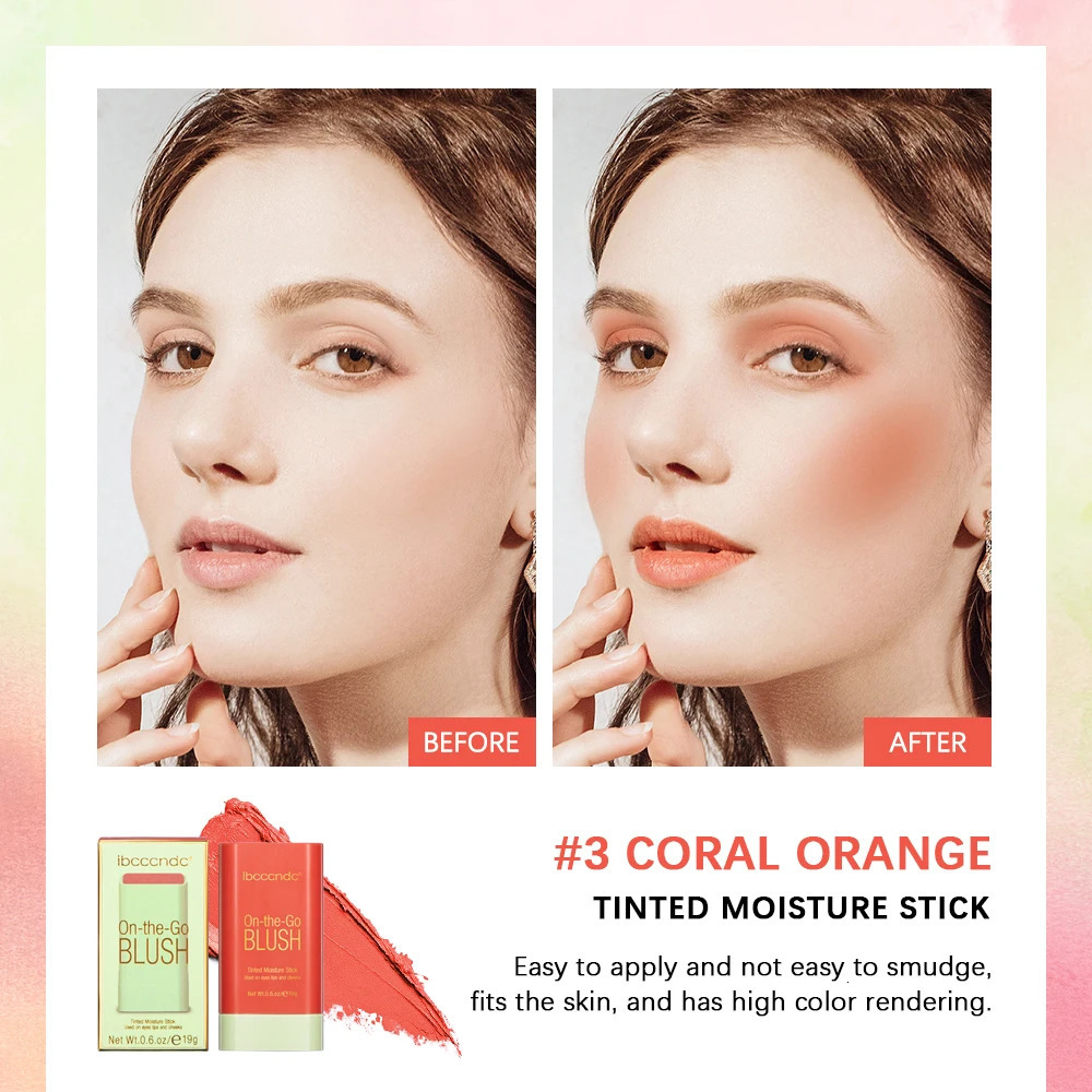 Multi-Functional Blush Stick Easy Color Rouge Blusher Cream Waterproof High Color Rendering Tone Pixi Blush Stick 260902 - view 6