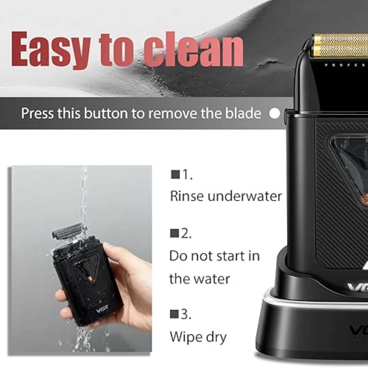 VGR Trimmer 10000 RPM Beard Trimmer Adjustable Hair Clippers Cordless Electric Shaver Professional Trimmer for Men V-015 994 334 C2601008 - view 7