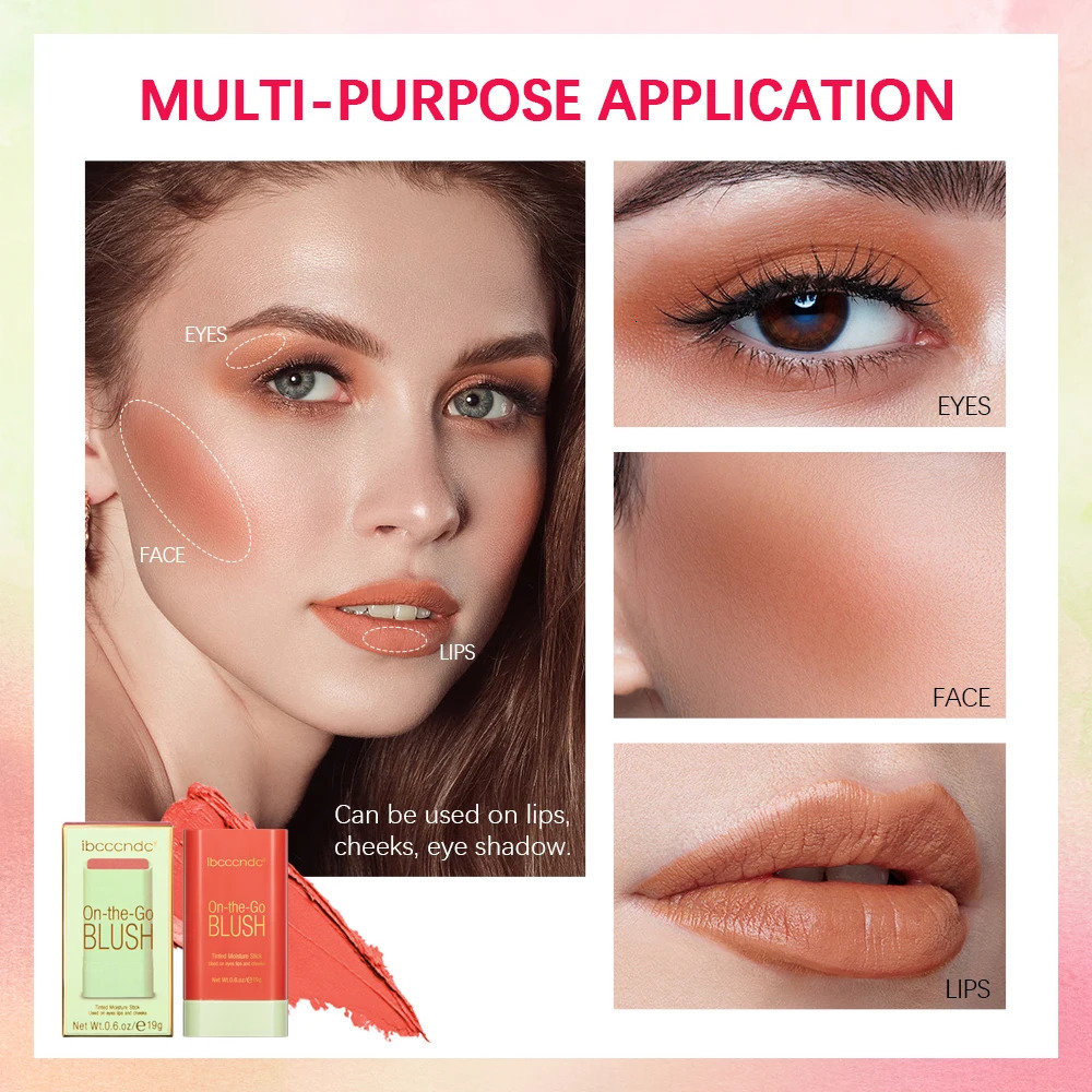 Multi-Functional Blush Stick Easy Color Rouge Blusher Cream Waterproof High Color Rendering Tone Pixi Blush Stick 260902 - view 7