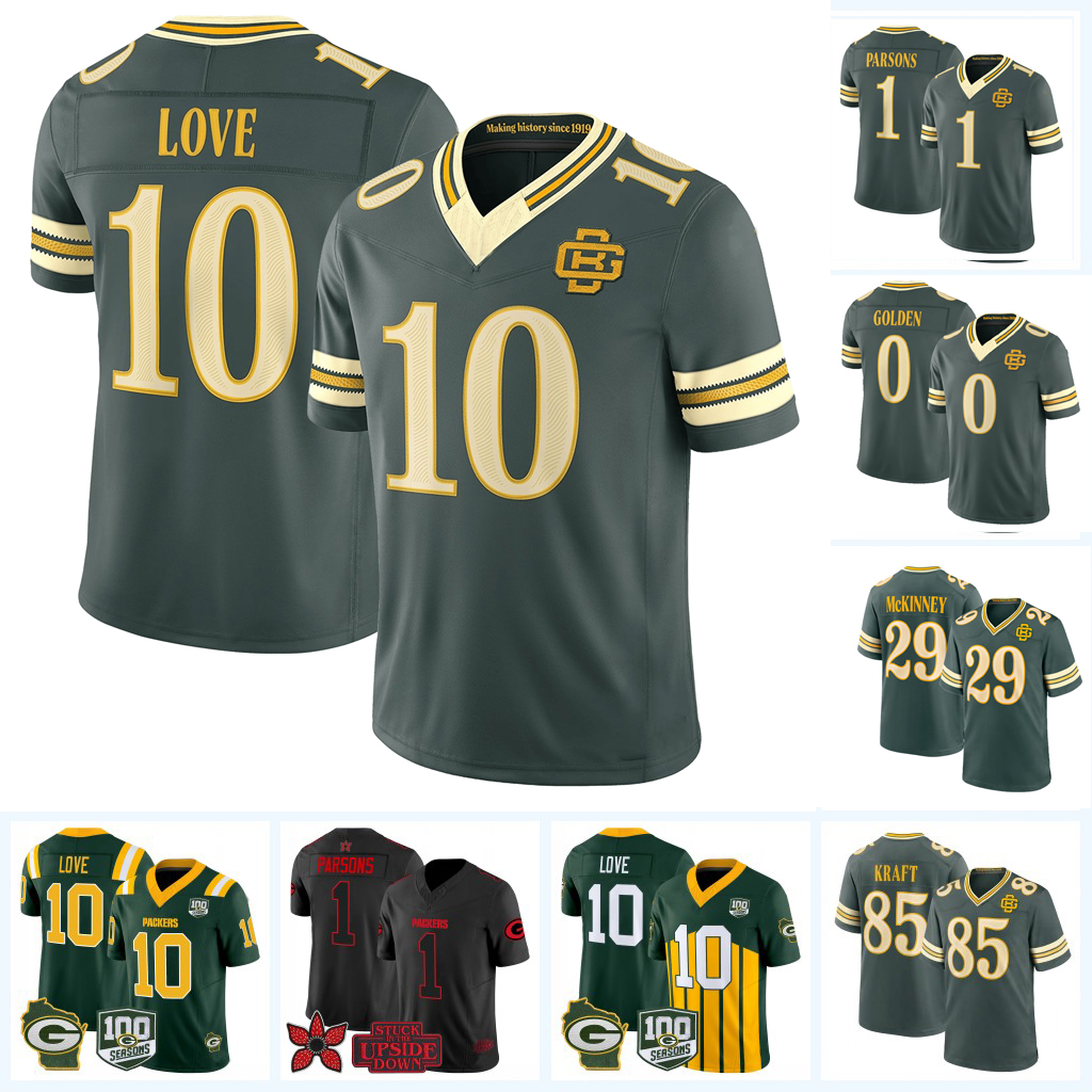 Packerss 2026 Rivalità Uniformi Maglia Da Calcio Love Micah Parsons Josh Jacobs Aaron Banks Tucker Kraft Skyy Moore Sean Rhyan Javon Hargrave Devont-image