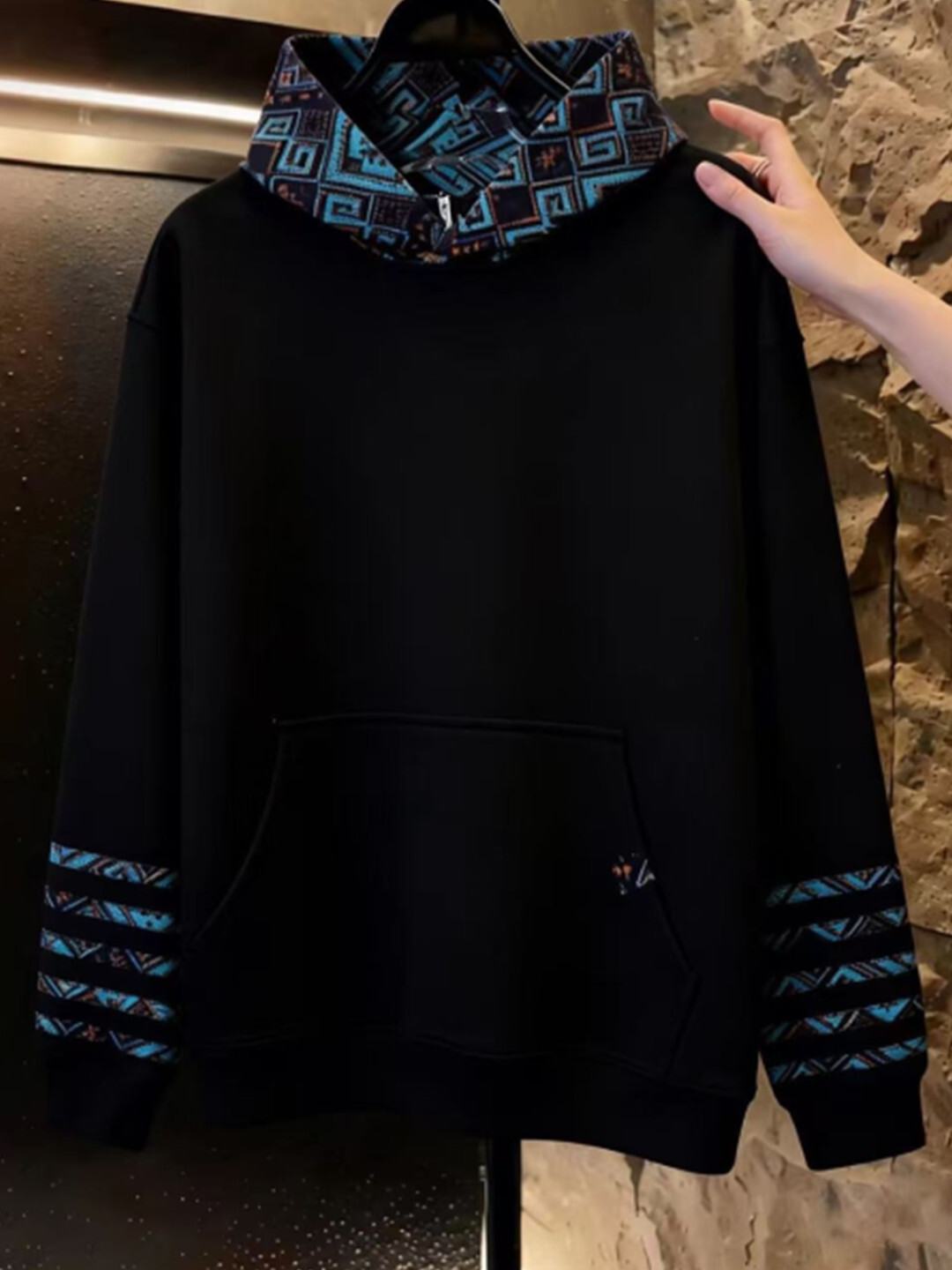 Luxury High End Men' s Hooded Sweatshirt Spring Autumn