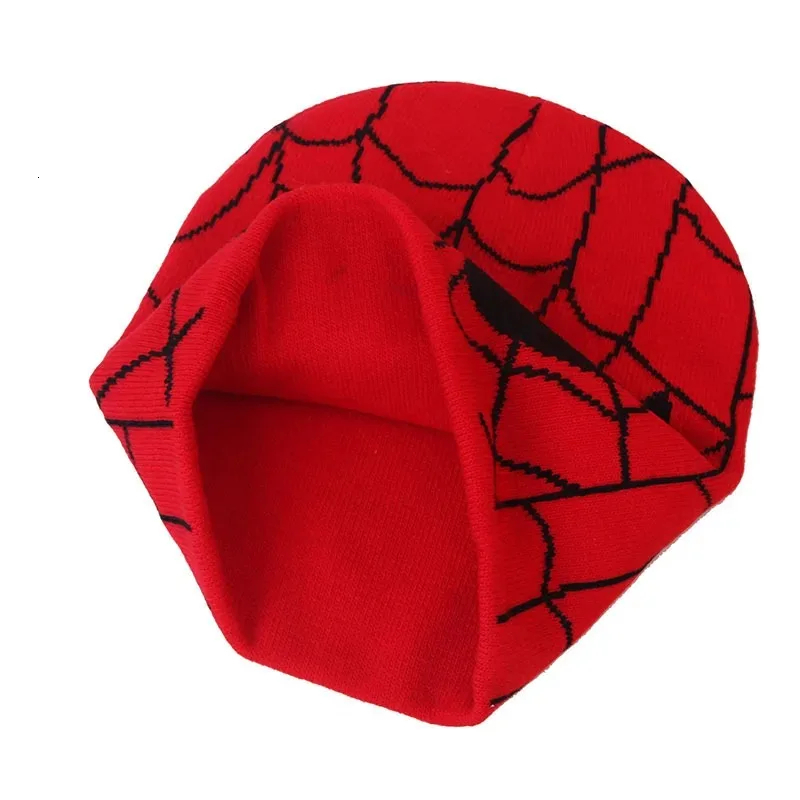 New Cartoon Spider Embroidered Hat Men Winter Autunm Warm Knitted Bonnet Cap Soft Wool Beanies Caps Boys Gifts J260902 - view 6