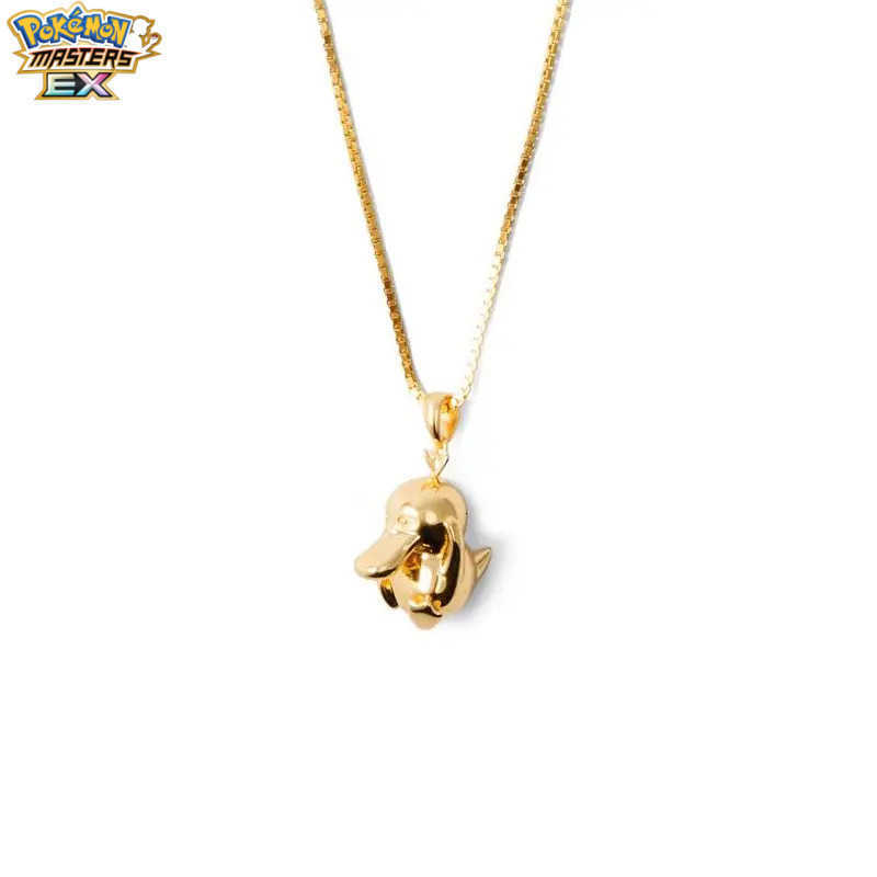 925 sterling silver cartoon Psyduck necklace for men and women trendy Pokmon collarbone chain with cute little duck pendant L260902 - view 4
