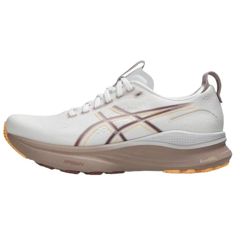 Men's Asics Gel-Kayano 32 Running Shoes with PureGel Cushioning - Breathable White & Jasper Green - view 9