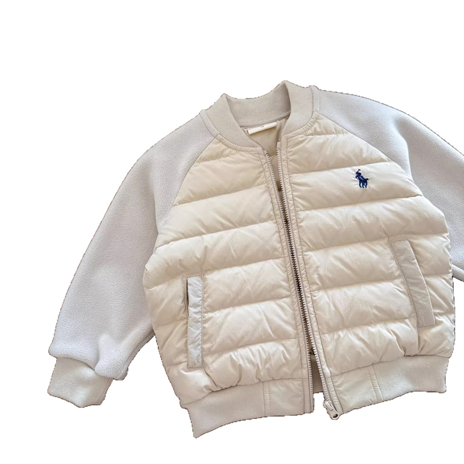 Free shipping Kids Clothing Children's thick spliced cotton jacket comfortable simple and warm - view 8