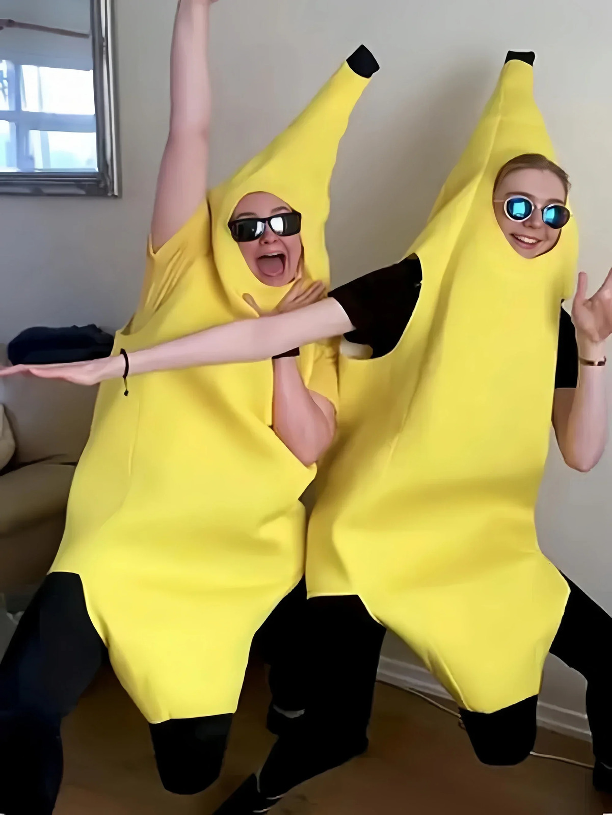 Adult Kids Unisex Funny Banana Cosplay Costume Suit Yellow Halloween Fruit Fancy Party Festival Dance Dress Costume 260902 - view 1