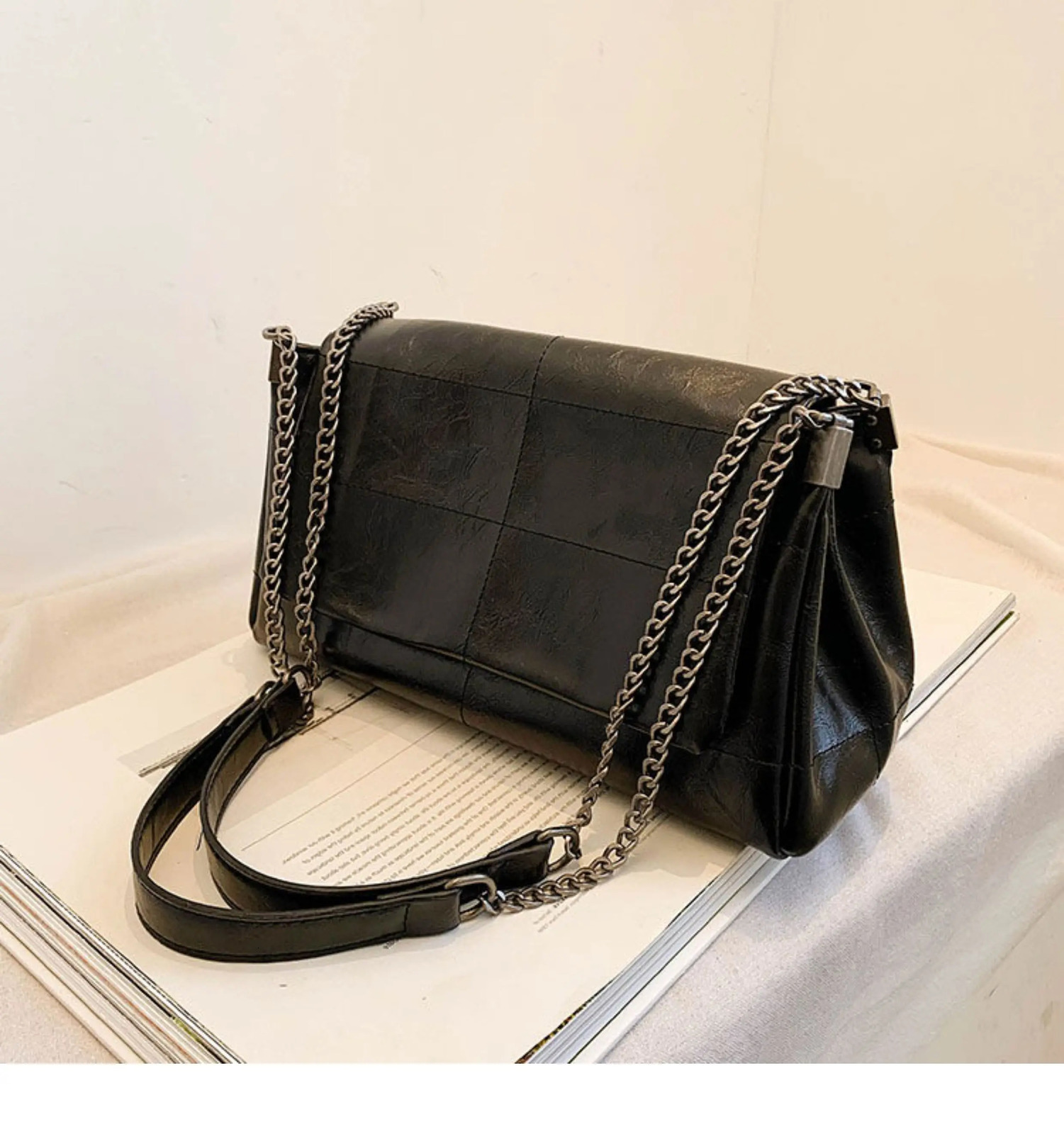 y Handbag Bags ner Vintage Shoulder Bag Chain Messenger Soft Flap Crossbody Pack Purse260901 - view 3