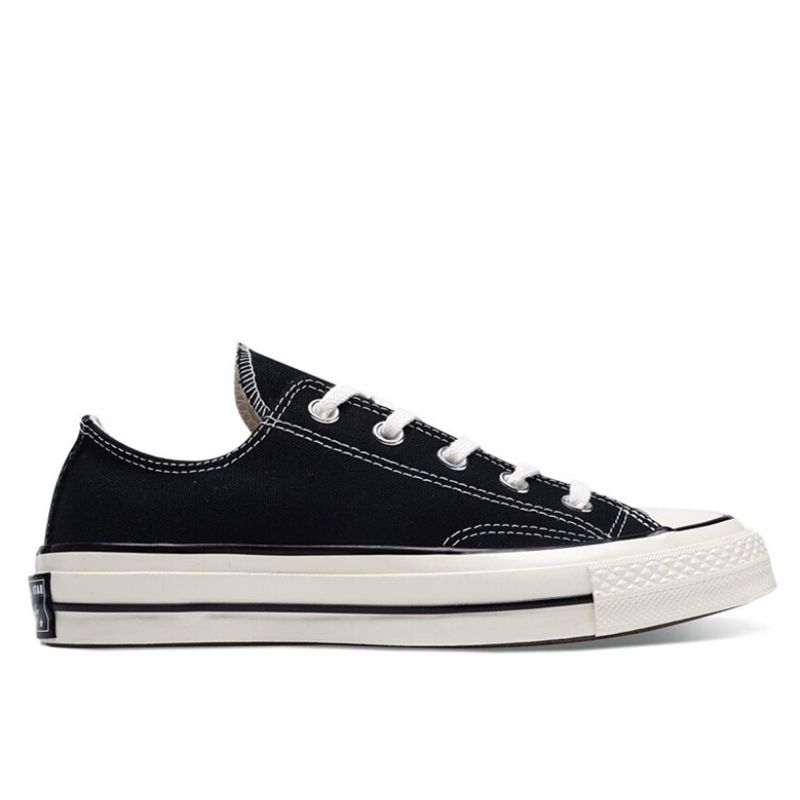 Classic Converse 1970s All Star Retro Black Low Canvas Shoes Trendy Versatile Durable Lightweight Casual Sneakers Men Women Universal Street Fashion F - view 3