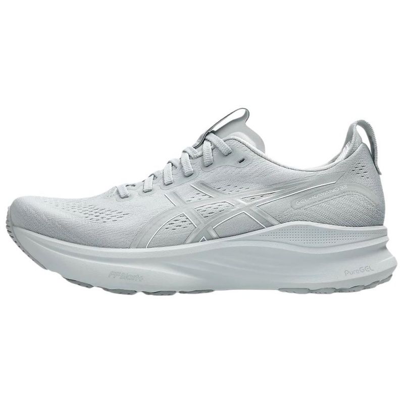 Men's Asics Gel-Kayano 32 Running Shoes with PureGel Cushioning - Breathable White & Jasper Green - view 7