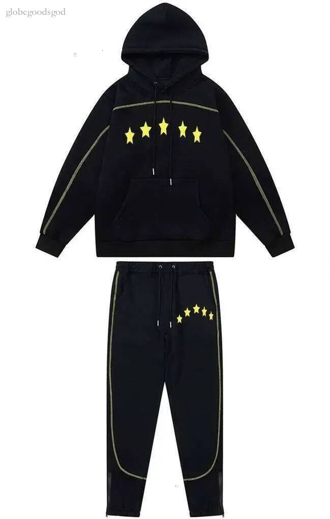 Designer Traps Starnesstuta Sportiva Peluche Lettera Felpa Taglie Forti Abbigliamento Sportivo Traps Starness Tuta Puro Cotone Ricamato Set Due Pezz-image