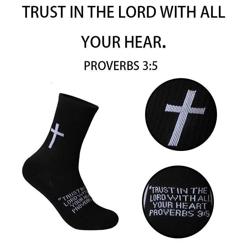 Prayer 4 Socks Pairs Christian Socks Jesus Socks Cross Grip Soccer Socks - Anti-Slip Grips Sports Sock with Bible H260901 - view 6