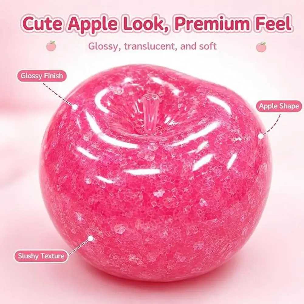 Icy Slush Apple Squishy Toy Glitter Liquid Sand Stress Relief Slow Rising Fidget Sensory Desk Decor Gift 3 Colors Slushy Texture S260902AMQG - view 3