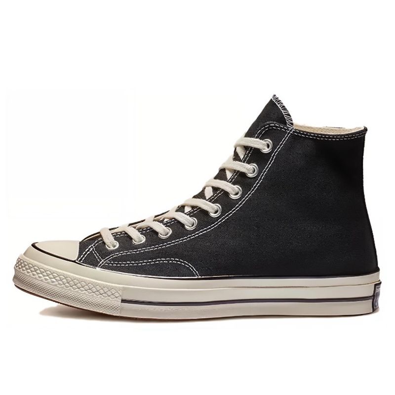 Converse Chuck 70 Classic Retro Black High Top Canvas Sneakers Lightweight Breathable Shoes Durable Non Slip Casual Footwear for Men Women Daily - view 3