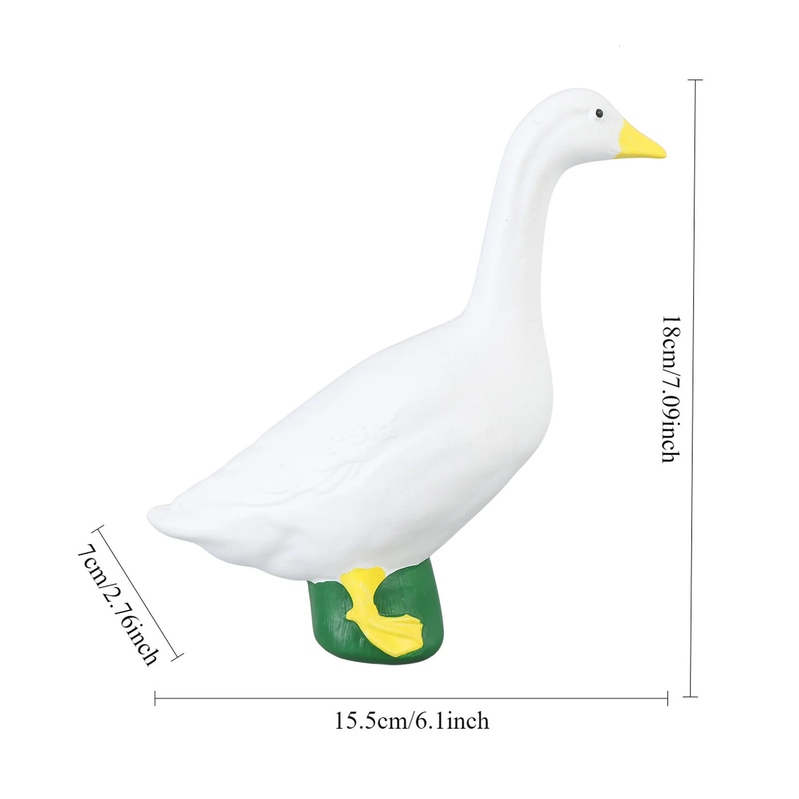 Garden Goose Statue Resin Delicate Details Lifelike Exquisite Craft Goose Figurine Sculpture Ornament Decoration for Home 260902 - view 7