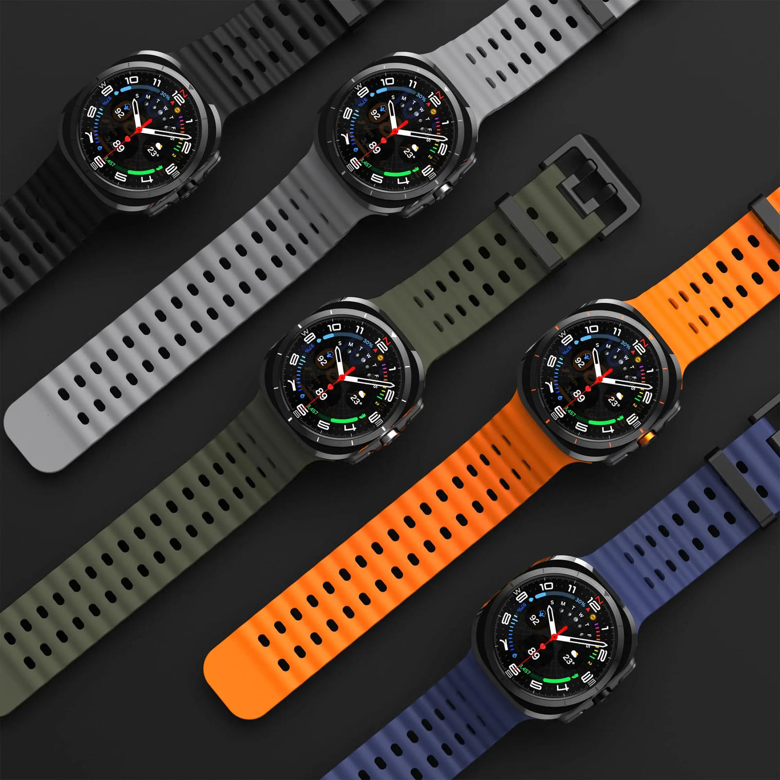 Watch Band For Samsung Galaxy Watch 7 8 Ultra Strap Replacement Rubber Wristband Bracelet For Samsung Galaxy Watch8 Accessories 260902 - view 3
