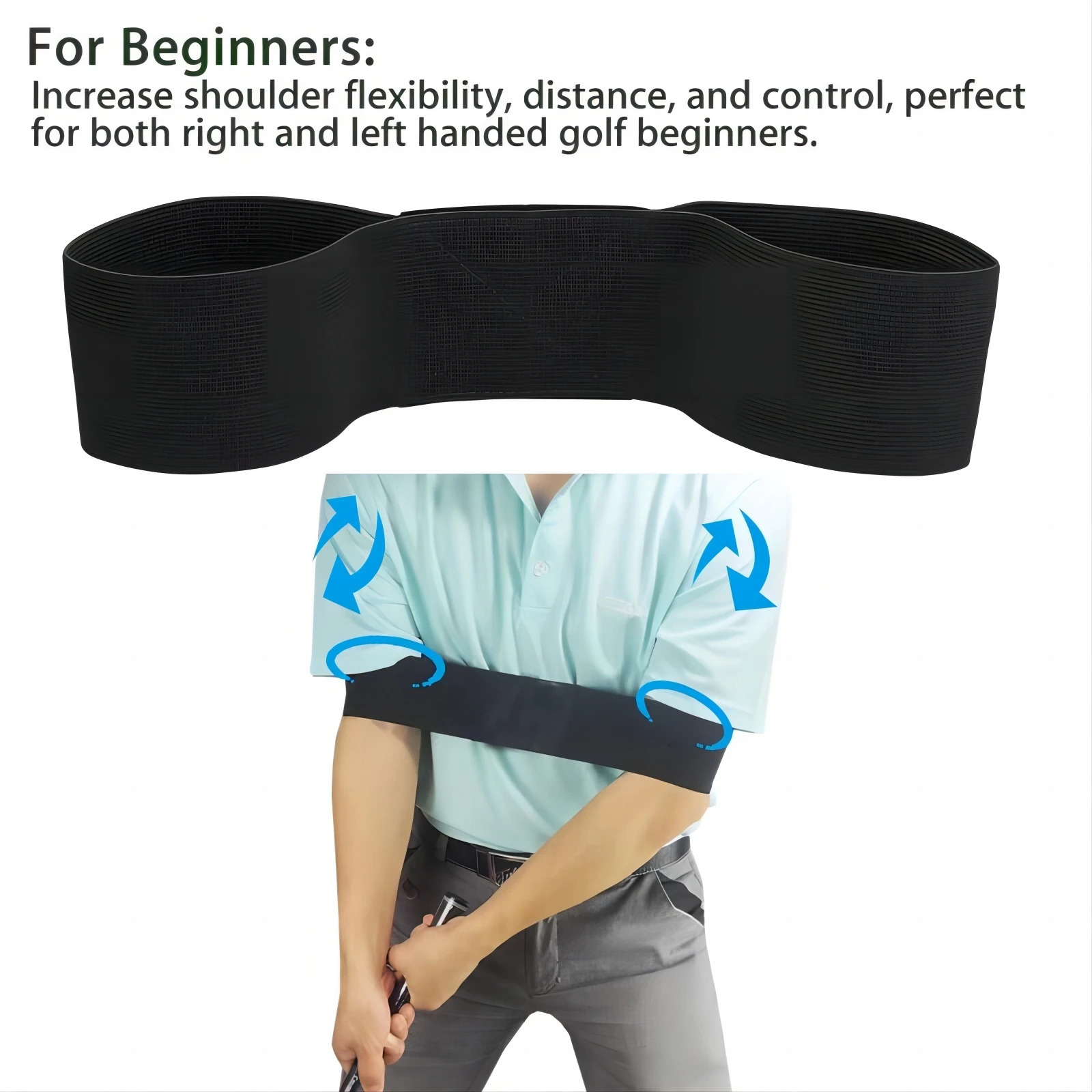 1PC Professional Elastic Golf Swing Trainer Arm Band Golf Swing Gesture Corrector For Men Women Beginners260902 - view 3