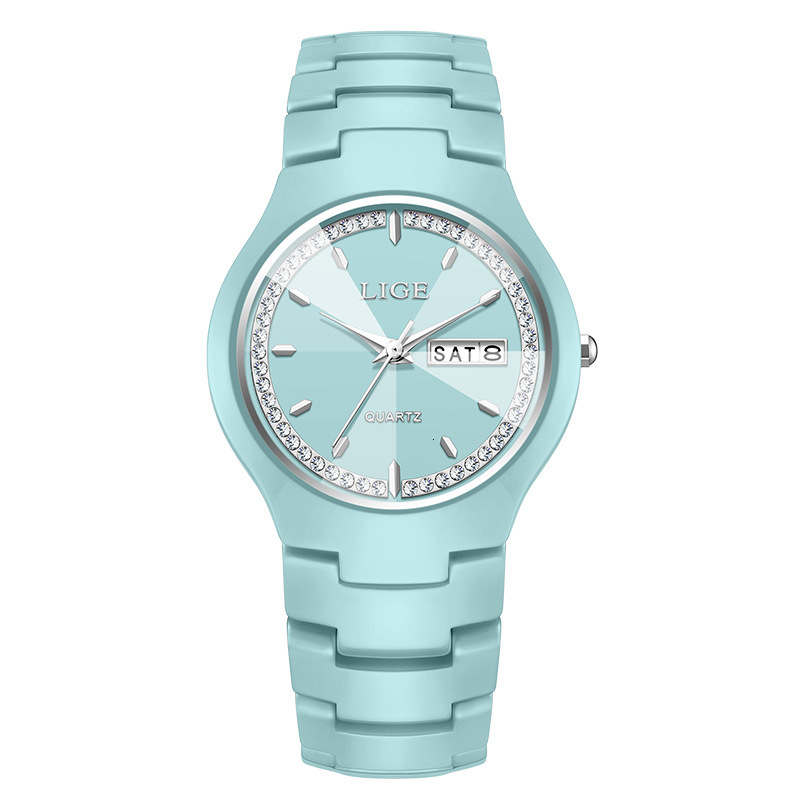 Fashionable Women's High-End Quartz Watch With Calendar, Waterproof, Multifunctional, Couple's Ceramic Watch, - view 6