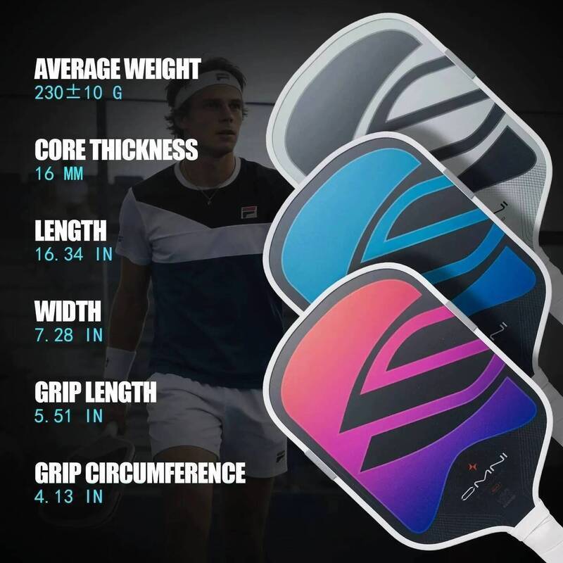 Pickleball Paddle Elongated 16mm EPP Foam Core 3331 T700 Carbon Fiber Face USAPA Approved Pro Tournament Racket - view 3
