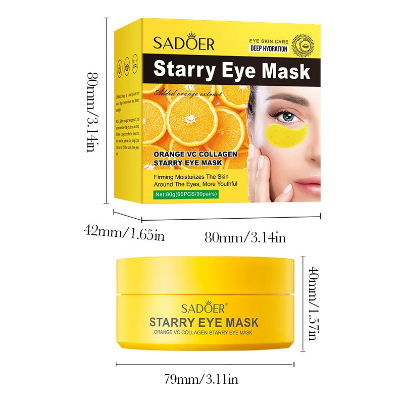 60pcs SADOER C Crystal Collagen Eye Mask Dark Circles Under Eyes izing -s -Aging Eye Patches 260902 - view 7