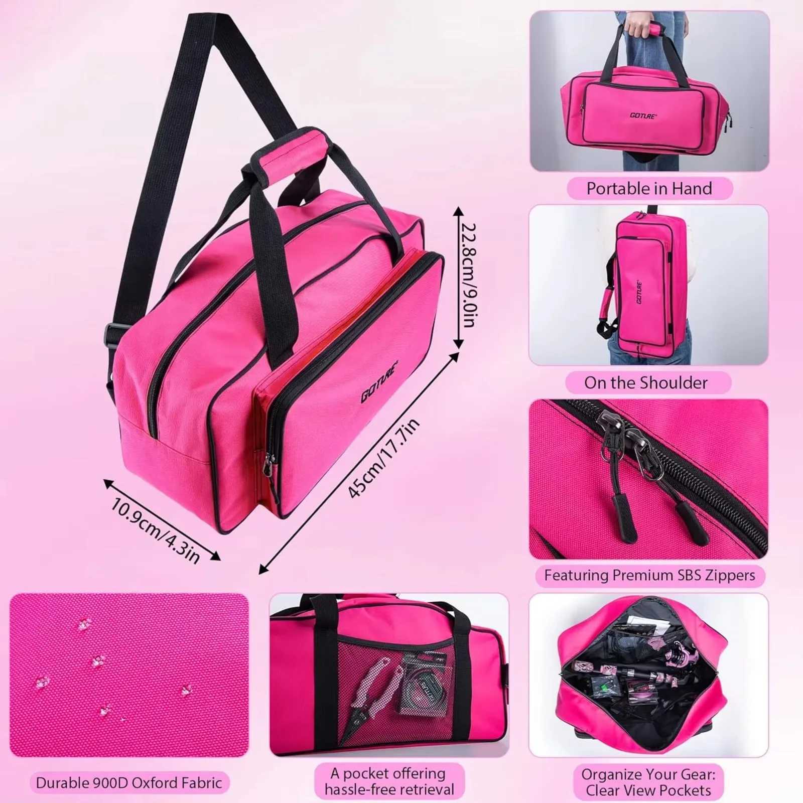 Goture Pink Fishing Rod and Reel Combo All-in-One Fishing Kit Telescopic Rod Spinning Reel 66PCS Lures Tackle Bag Fishing Gear Q260902 - view 7
