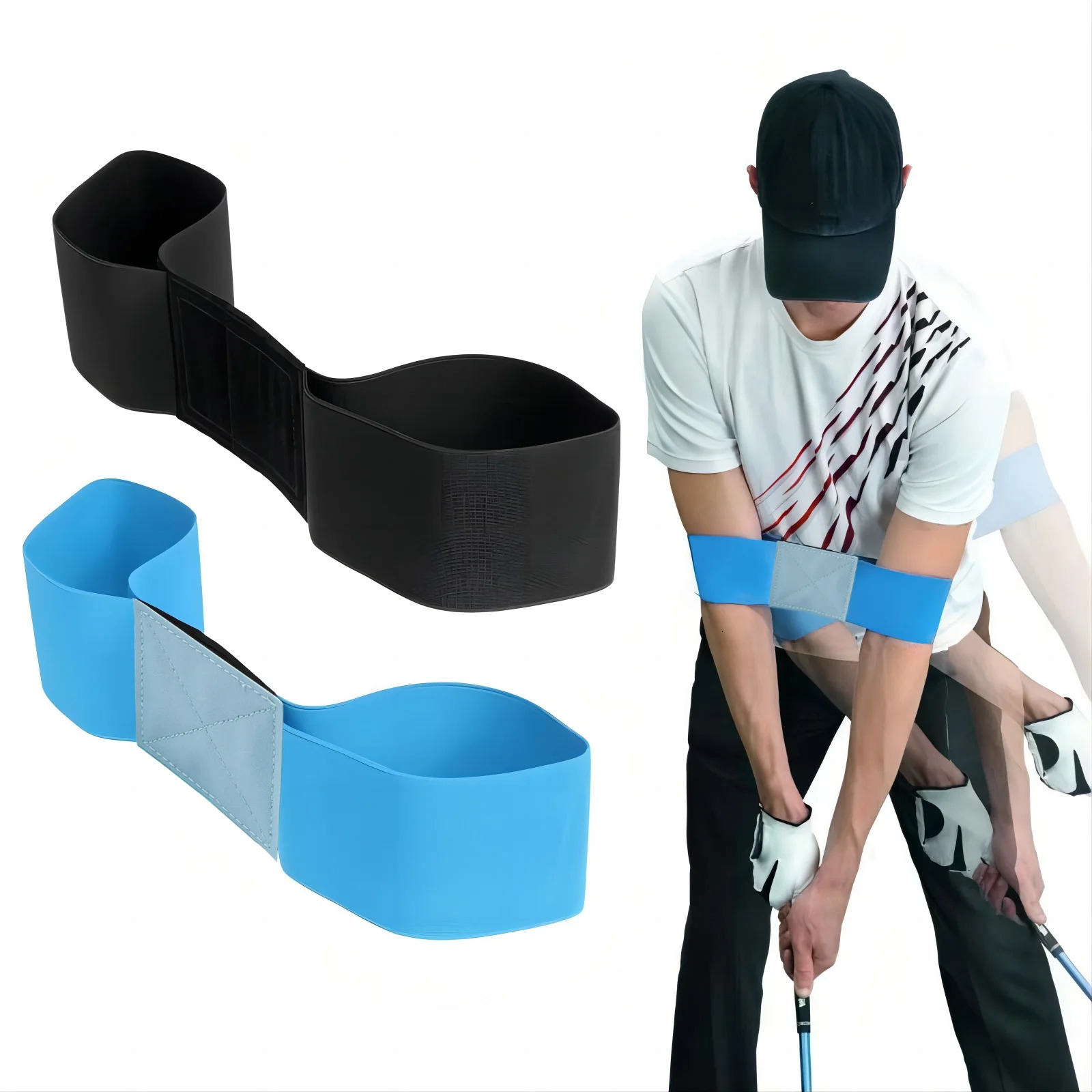 1PC Professional Elastic Golf Swing Trainer Arm Band Golf Swing Gesture Corrector For Men Women Beginners260902