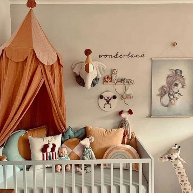 INS Nordic Baby Bed Play Tent Anti Mosquito Cotton Baby Canopy Mosquito Net Princess Bed Canopy Girls Room Decoration Bed Canopy 260904