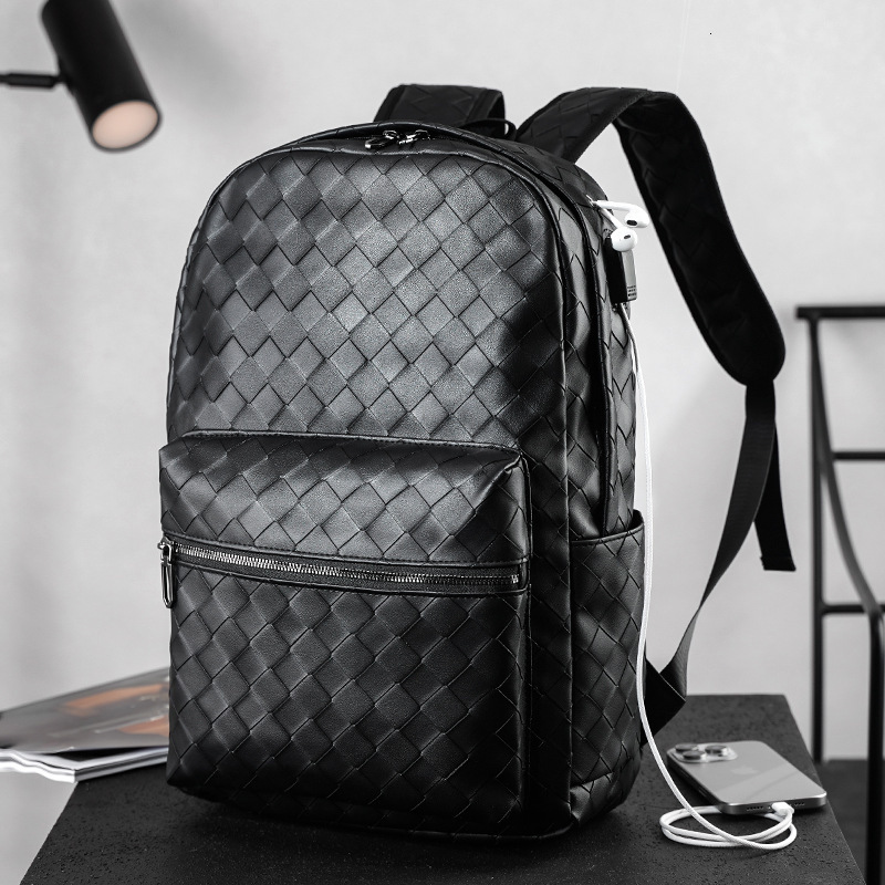Designer Soft Leather Embossed Ackpack Large Capacity Student School Ag Laptop Ag Luxury Large Capacity Double Shoulder Ag Cual Versatile Travel Ackpa - view 3