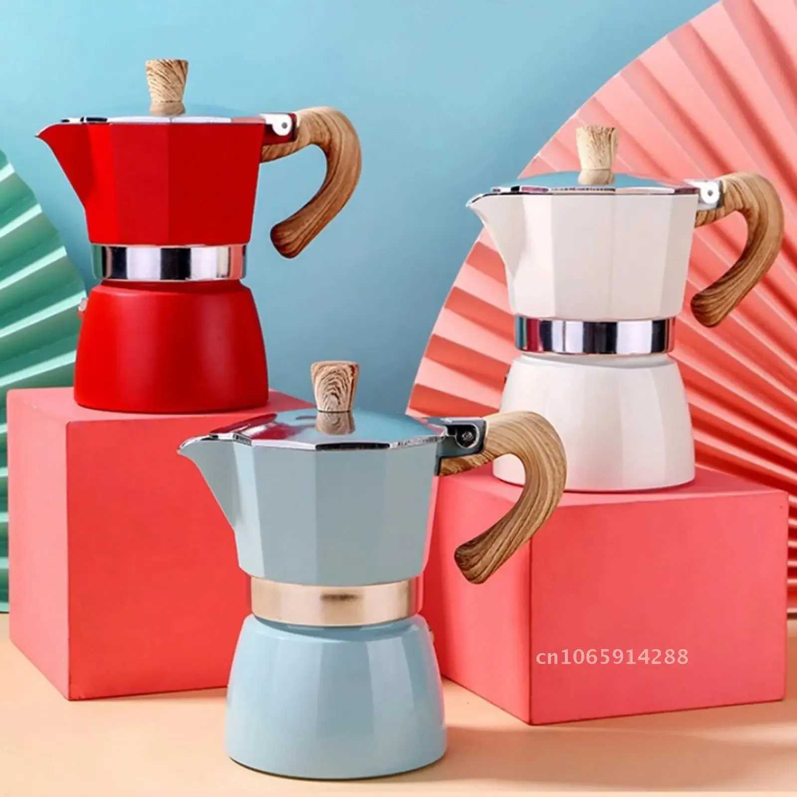 Moka Italian Coffee Maker Moka Espresso Percolator Pot Turkish Cafe Maker Stainless Coffee Presser Stovetop Top Stove L260831 - view 4