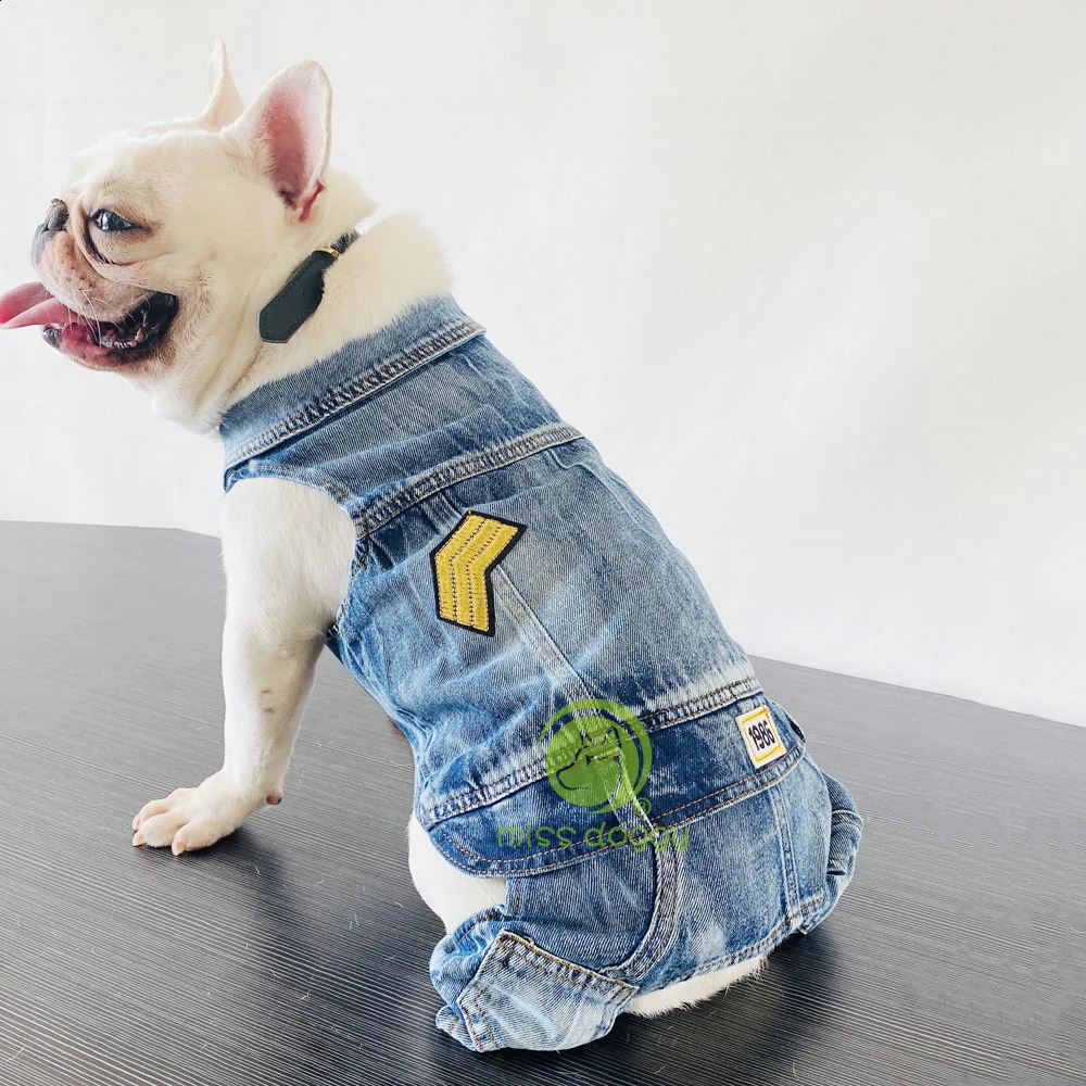 Retro Denim Overalls for Dogs Four Legs Dog Jumpsuit for Chihuahua Cowboy Puppy Kawaii Clothes for Yorkie Spring Pet Costume 260904 - view 4