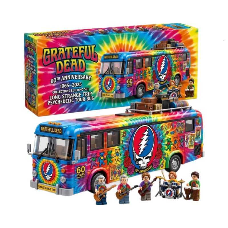 Grateful Dead 60th Anniversary Psychedelic Tour Bus Building Block Set Fan Collection Gift Model L260904L5PK - view 6