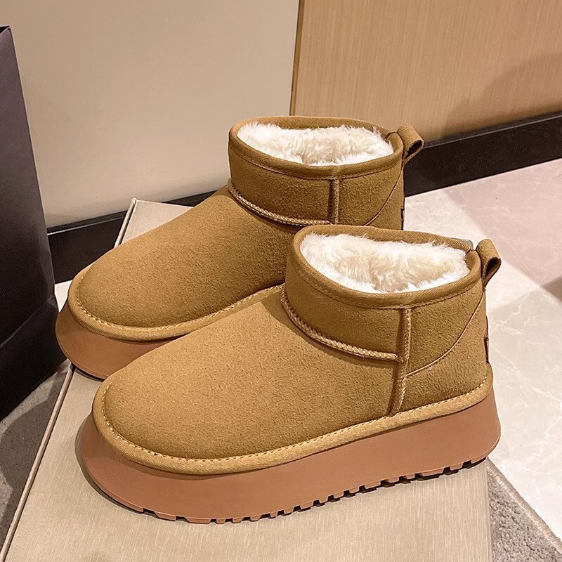 Snow Boots 2026 New Popular Winter Plush-Lined Women's Thick-Soled Waterproof Non-Slip Warm Cotton Shoes - view 4