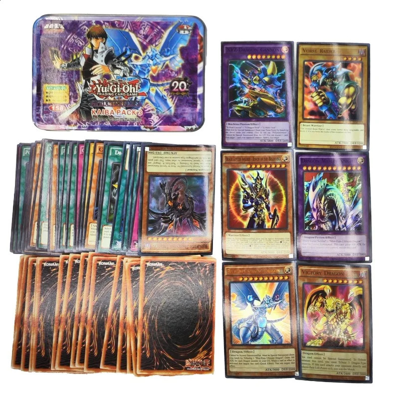 Yu Gi Oh Cards KAIBA PACK 3 Card Deck English TCG Holographic Golden White Dragon Duel Game Collection with Tin Box 260904 - view 1