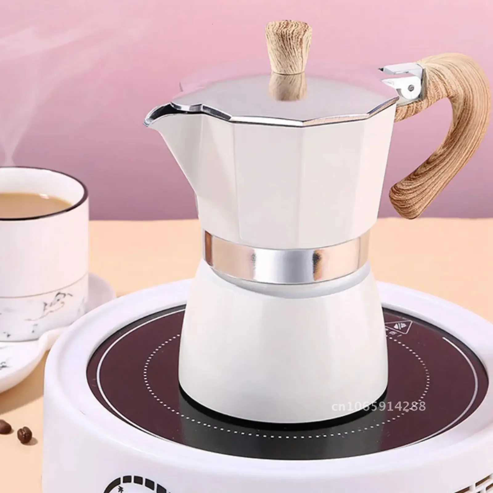 Moka Italian Coffee Maker Moka Espresso Percolator Pot Turkish Cafe Maker Stainless Coffee Presser Stovetop Top Stove L260831 - view 3