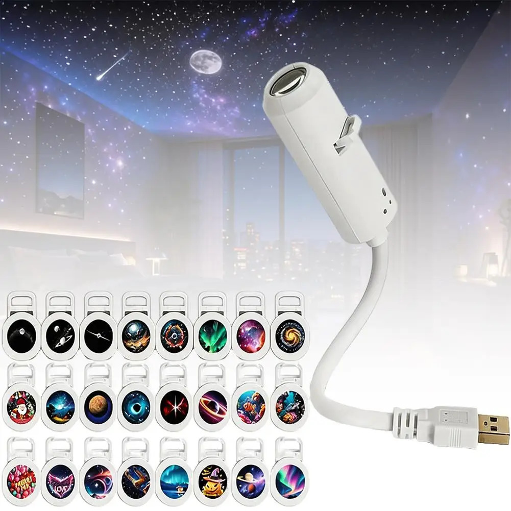 Mini Galaxy Star Projector Night Light Ceiling LED Lamp USB Starry Night Light For Bedroom Party Car Interior Ambient Lamp 260904 - view 3